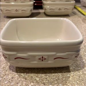 SET OF 6 Longaberger Square Bowls